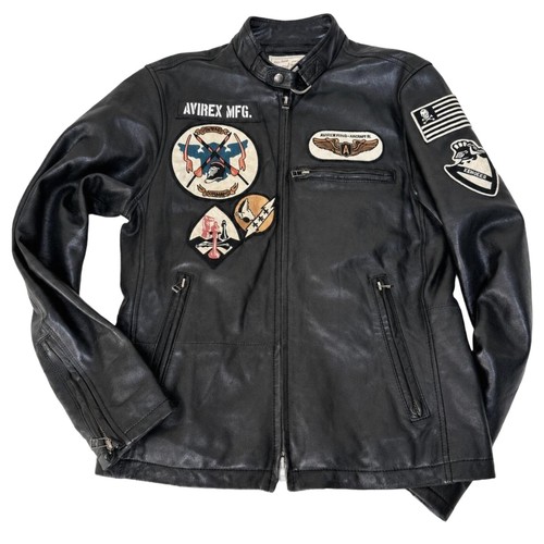 Avirex lammleder patched - avirex,