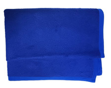 Doppelseitige Wolldecke 100% Schurwolle Königsblau L/B: 196 x 152 cm