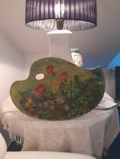 Malerpalette Vintage  Handarbeit Ölbild Romantisch Dekoration Kunst Sammeln 