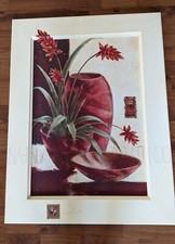 Schönes Bild von Claudia Ancilotti mit bemaltem Rahmen, Hochformat 86x66cm