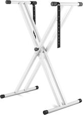 Keyboardständer Doppelstrebig X-Form, Weiß Stativ, Keyboard Ständer Verstellbare
