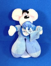 Diddl MAUS Best Dad Schnuller Nuckel Plüsch weiß blau Sauger 18 cm groß selten