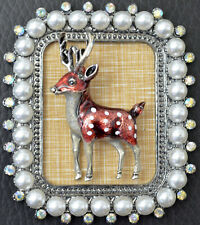 Hirsch Trachtenbrosche ausgefallene Nadel Trachtenschmuck Oktoberfest Wies'n  