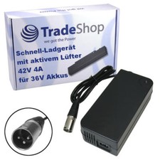 Netzteil Ladegerät Ladekabel 42V 4A 3pin XLR für 36V Akku Prophete Alu Trecking