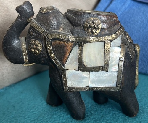Elefant holz messing perlmutt - holz,