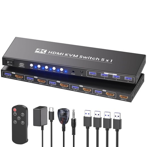 Port hdmi kvm switch 60hz - 5, 4k@60hz
