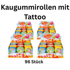 96x Kaugummi Rollen mit Tattoo