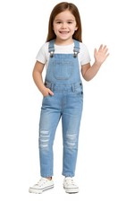 Kinder Mädchen Denim Latzhose
