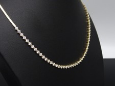 SET COLLIER IN 585 / 14 K GELBGOLD CUBIC  ZIRKONIA 