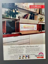 Kleine Lautsprecher aber Stereo-oho! Nordmende 1968 Vintage Ad Werbung Reklame