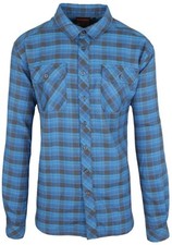 MAMMUT Herren Langarm Outdoor Hemd Funktional Blau Kariert Kentkragen Größe 2XL 