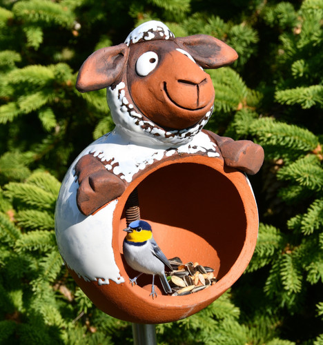 Keramik vogelfutterhaus auf - keramik,