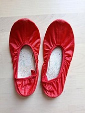 Bauchtanz Gymnastik Turnschläppchen Ballettschuhe Schläppchen Gr 39 Rot getragen