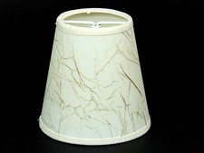 Lampenschirm Marmoriert Weiß mit goldadern Klemmschirm Kronleuchter Tischleuchte