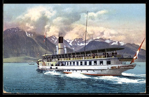 Raddampfer suisse in - ak,