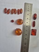 GOLDSCHMIEDEBEDARF STEINE Bernstein 12 Stück zum selber fassen