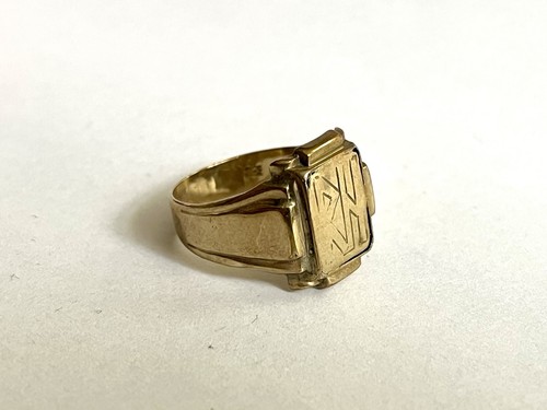 Gold ring monogramm - h, /