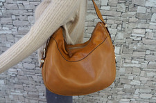 MICHAEL KORS VINTAGE DAMEN ECHT LEDER FREIZEIT BEUTEL SCHULTERTASCHE LOGO CAMEL