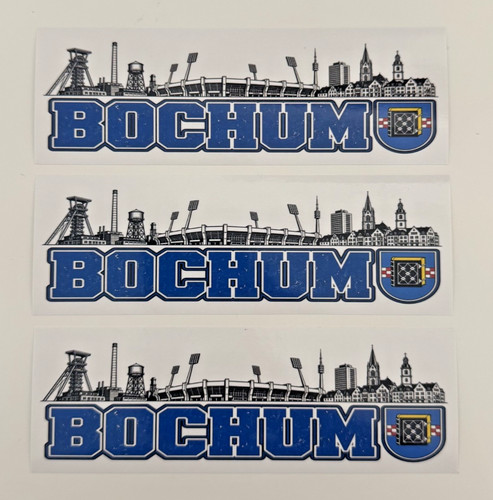 Bochum skyline aufkleber - bochum,