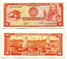 10 Soles de Oro Peru 9.9.1971