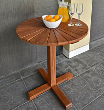 Holz Bistrotisch Rustikal Massivholz Terrassenmöbel Rund Beistell Kaffee Esszimmer