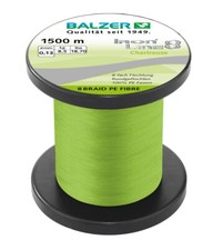 Balzer Iron Line 8 - 8-fach geflochtene Angelschnur chartreuse  - je 100m 