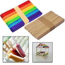Mix Farbe Holz Lollipop Stecken Holz Lolly Stock Eis Pop Kinder Basteln Schlicht