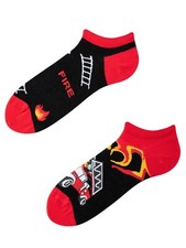 Knöchelsocken TODO Colours Motiv Sneaker-Socken Feuerwehrmann Lustige Feuer