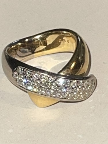 Ring 750er weiß gelbgold - 750er, weiß-gelbgold/37