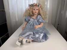  Ute Kase Lepp Künstlerpuppe Porzellan Puppe 77 cm. Top Zustand. 