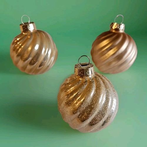 Christbaumkugeln gold gedrillt - gold,