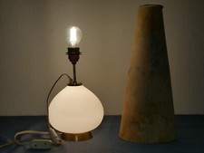 Tisch Lampe Leuchte skandinavisch Opalglas 2 flammig vintage wohl 30er Jahre