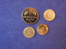 1 Deutsche Mark 1992 vergoldet