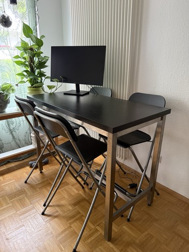 Dining table with folding - table,