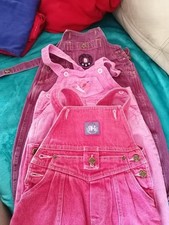 Kinder Latzhose Rot/rosa Gr. 86