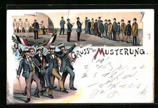 Lithographie gruss von - lithographie, der