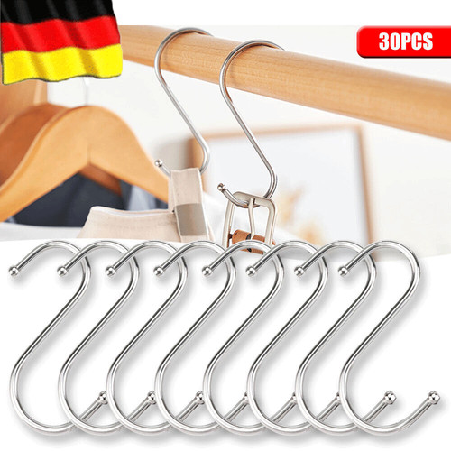 30x edelstahl haken - edelstahl, s-haken