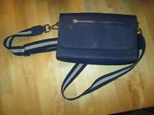 Tchibo TCM My Blue Handtasche / Clutch marine grau abnehmbarer Tragegurt klein