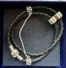 Pandora Lederarmband, schwarz