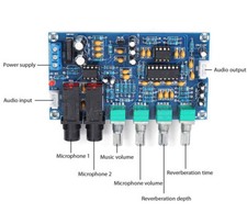 PT2399 AC 12V Dual Power Supply Microphone Amplifier Module For Karaoke NEW