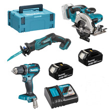 Makita Akku-Combo Set 18V DDF485 DJR183 DSS501 Akkuschrauber Handkreissäge 3,0Ah