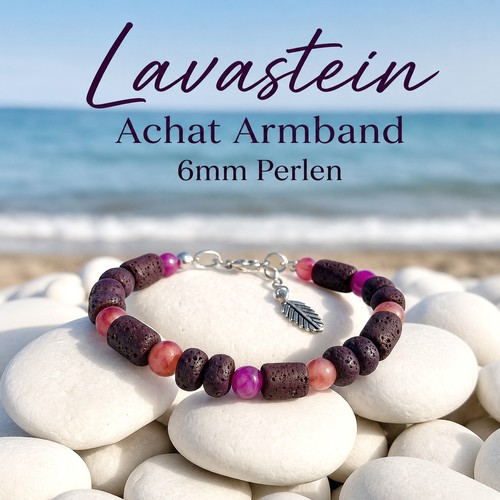 Lavastein achat mix armband - lavastein,