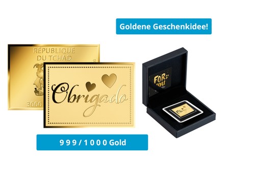 Goldmünze motiv obrigado - goldmünze,