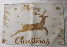 4 St. Tischsets, Stoff - Platzdecken, Tischdeko, Adve/Weihnachten 43 x 30 cm Neu