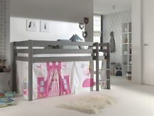 Vipack:Spielbett "Pino" mit Textilset-Jugend/Kinderbett Hochbett Prinzessin Rosa
