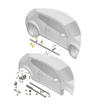 1K8854932 Blende Zierleiste Kotflügel Türleiste hinten rechts VW SCIROCCO 1K8