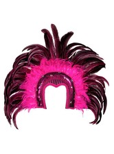 Federkopfschmuck Samba pink -