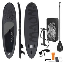 Surfboard Stand Up Paddle SUP Board Maona Paddelboard aufblasbar Schwarz 308 cm