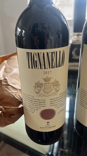 Drei flaschen tignanello 2017 - tignanello,