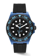 Herrenuhr Lorenz Ocean Club Schwarz Verede 40mm, Zwinge Drehbar, Kautschukband